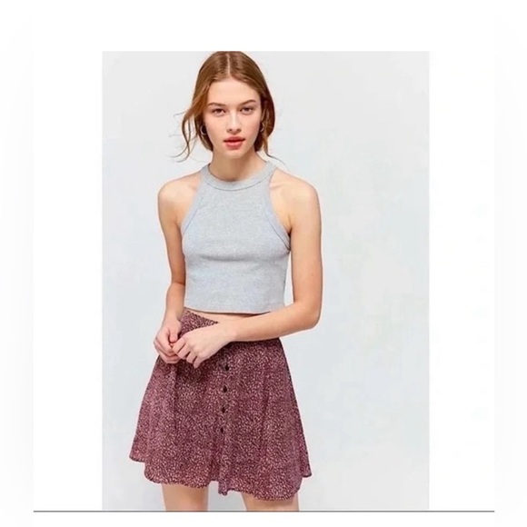 Urban Outfitters Leopard Print Dark Pink Skirt - Picture 3 of 3